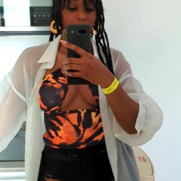 AFRM Monette Cutout Strapless Crop Top - Picture 3 of 5